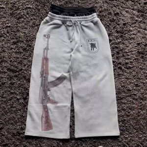 Gray Graphic Sweatpants